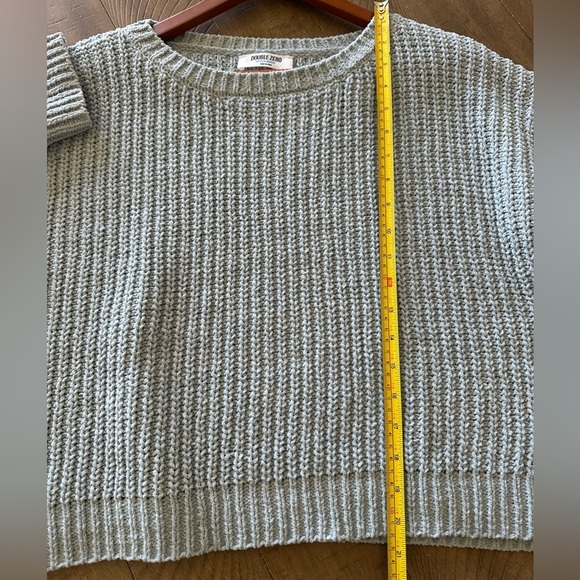 Double Zero Dusty Blue Chunky Knit Sweater size Medium​ - Picture 8 of 9